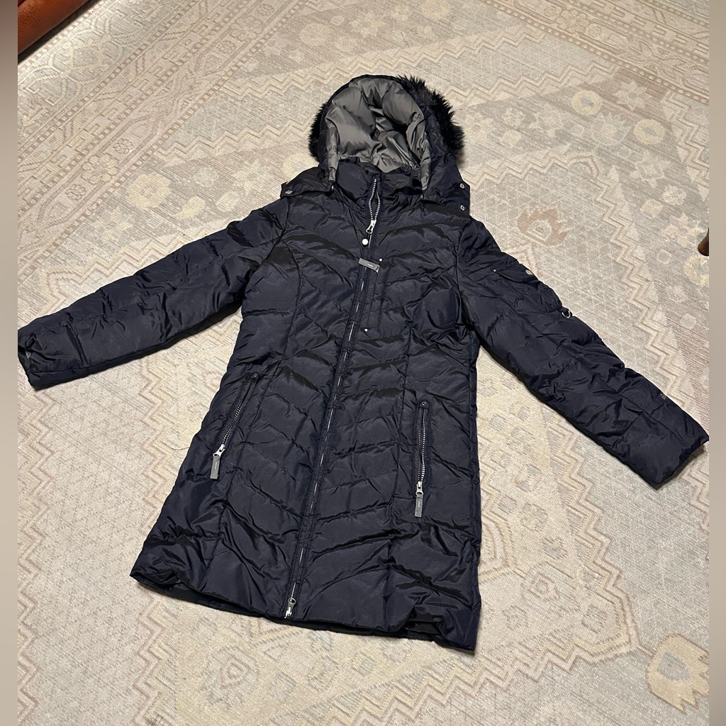 Like New Eddie Bauer Womens Size Pxs Winter Jacket Chrome Dark Gray Color